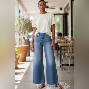PAIGE Blue Flare & Wide Leg Jeans